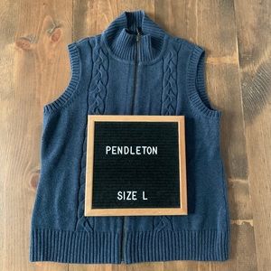 Pendleton Cable Knit Full-zip Vest